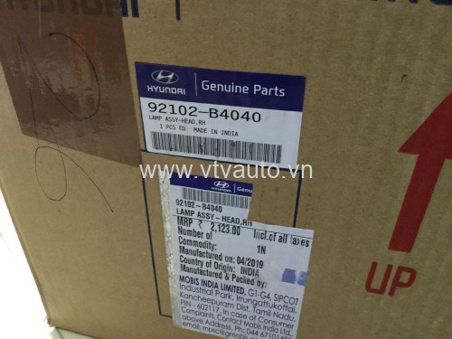 Đèn pha phải Hyundai Grand i10, 2015 4 máy 1.2