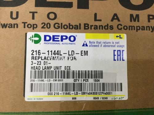 Đèn pha bên trái Mazda 323 2001-2004