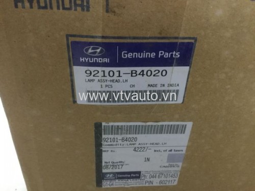 Đèn pha có dù bên trái Hyundai Grand i10, 4 máy 2014-2016, số tự động