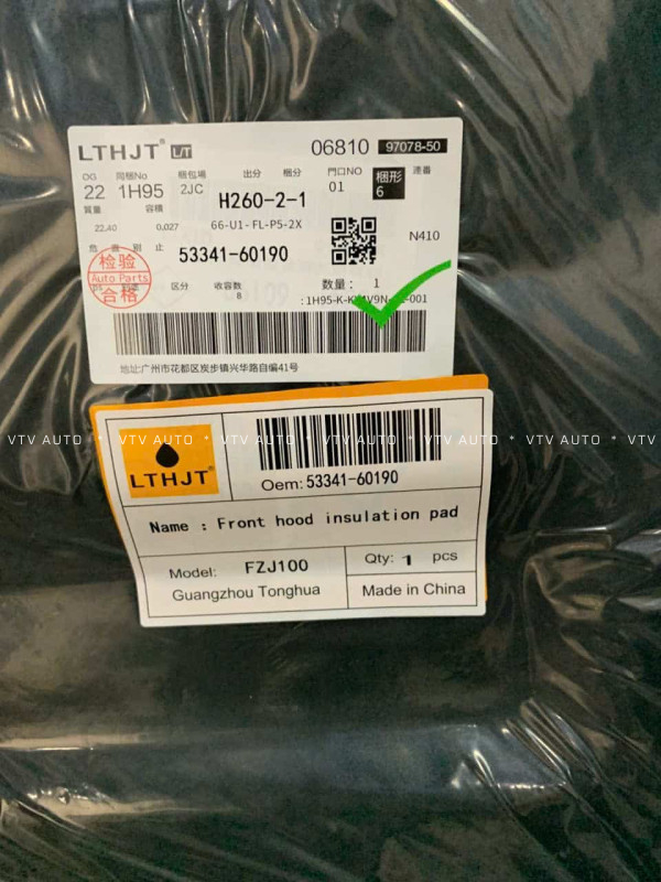 Tấm Chống Nóng, Tấm Cách Nhiệt Nắp Ca Bô Land Cruiser 98-07